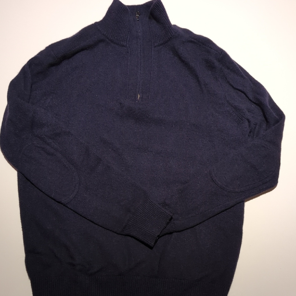 J. Crew Men's Dark Blue Zip-Up Sweater